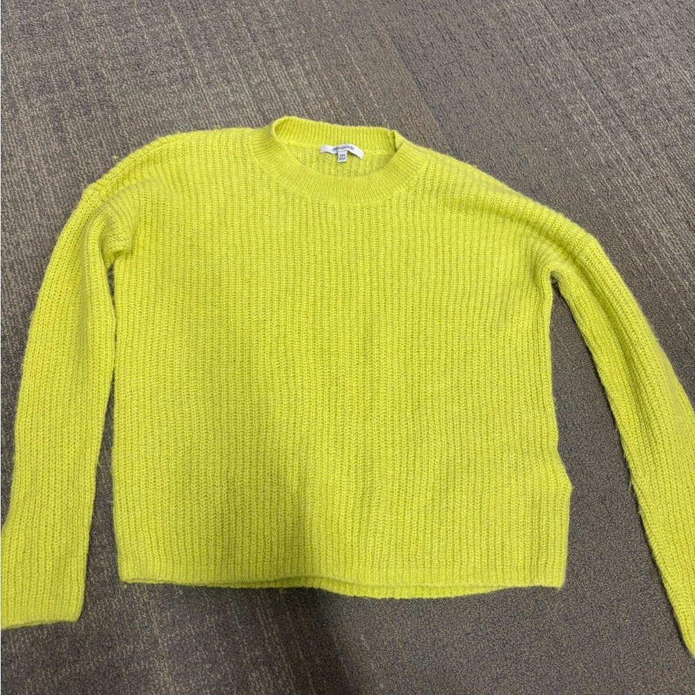 Madewell Bright Lime Crewneck Women's Sweater